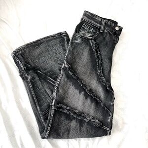 spiderweb black baggy jeans